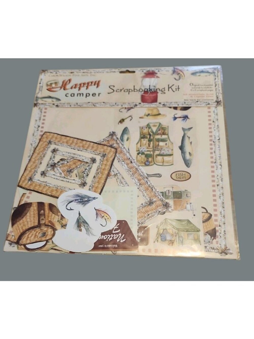 NEW Happy Camper Scrapbook Kit Carol Wilson Stickers Paper Die Cuts NIP